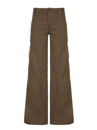 Brown Wide Leg Women's Jeans Y2K Grunge Style Low Rise Baggy Denim Pants Vintage Retro Casual Streetwear Korean Fashion Trousers