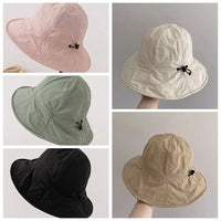 UPF 50+ Waterproof Foldable Bucket Hat UV Protection Sunscreen Fishing Hat Adjustable Wide Brim Fisherman Cap Beach