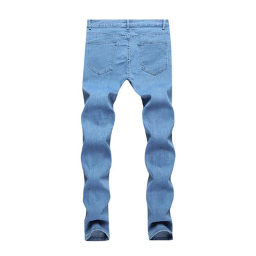 Mens Jeans Denim Distressed S 3xl Elastic Slim Fashion Men'S Pants Fashion Street Style Ripped Skinny Jeans