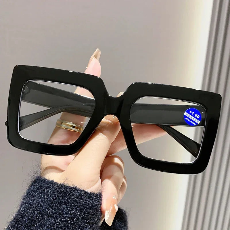 Women's Geometric Retro Transparent Glasses Suitable for Outdoor Leisure Women's Daily Life Reading Decoration Gifts Presbyopia