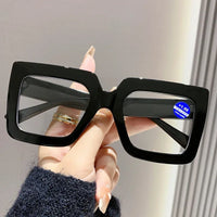 Women's Geometric Retro Transparent Glasses Suitable for Outdoor Leisure Women's Daily Life Reading Decoration Gifts Presbyopia