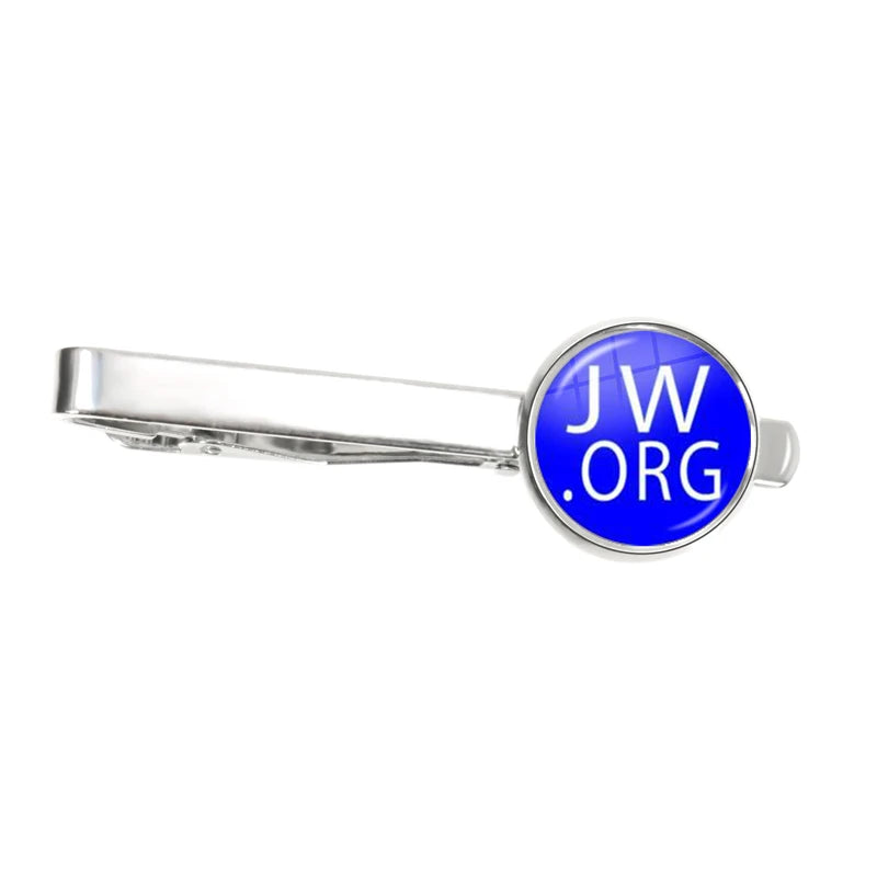 2022 New Steampunk Jehovah's Witnesses Tie Clip JW.ORG High Quality Clip Round Hand Craft Jewelry Glass Cabochon Clips
