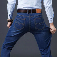 Jeans Men Autumn and Winter New Elastic Business Men's Pants Youth Men Straight Man Men's Adult Seasons A Comfortable Gentleman