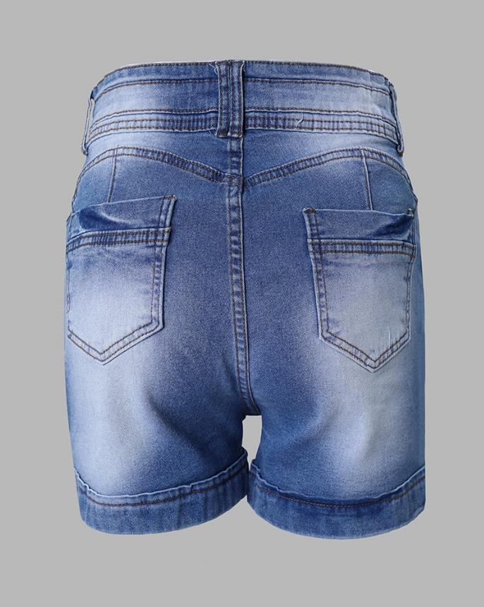 Sexy High Waist Tied Detail Denim Shorts