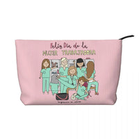 Custom Cartoon Doctor Nurse Enfermera En Apuros Toiletry Bag Women Cosmetic Makeup Organizer Lady Beauty Storage Dopp Kit Box