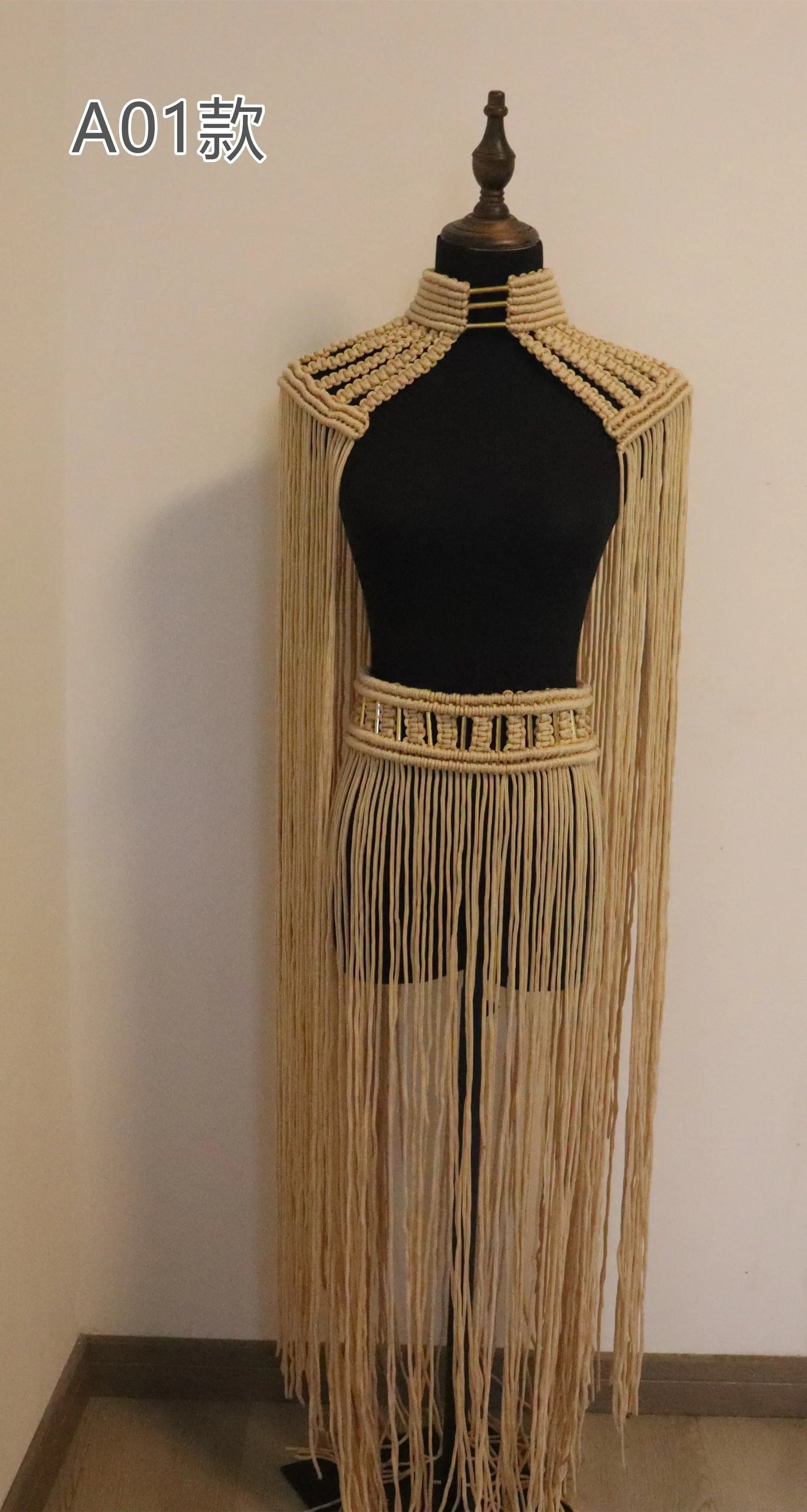 Leosoxs Hand Crochet Knitted Women Bikini Cover Ups Summer Holiday Tassel Beach Bathing Suit Sexy Hollow Out Skirts Matching Set