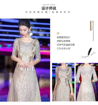 Evening Gown High-end Banquet Niche Light Luxury Host Steel Companion Conductor Choir Performance Costume Women's Long Dress WLF