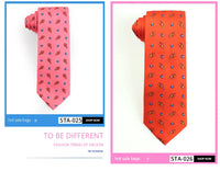 Tailor Smith 100% Silk Ties For Men Handmade Necktie With Animal Pattern Tie Father's Day Birthday Gift Tie