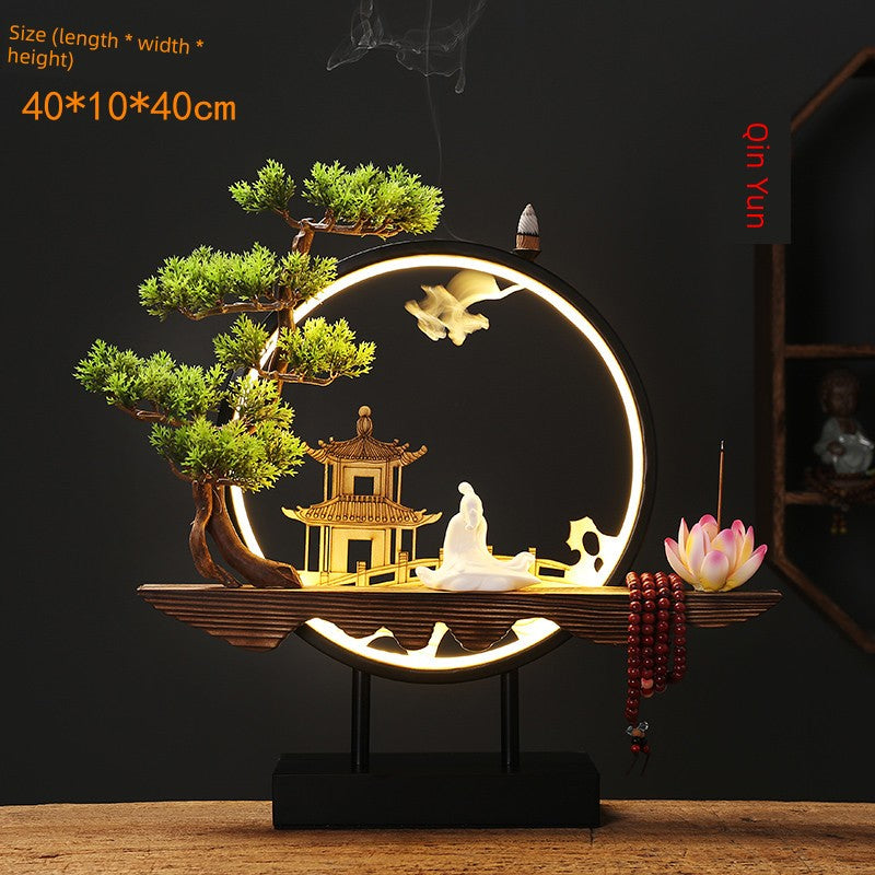 New Chinese Style Small Night Lamp Office Desk Surface Panel Opening Gift