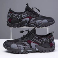 New Men's Shoes Flying Woven Mesh Sports Breathable Light Casual Sports Running Soft Sole Travel Shoes Sneakers Off White Shoes