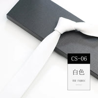 Classic 6cm Solid Navy Brown Neckties For Men Narrow Soft Cotton Neck Ties Casual White Tie Club Party Shirt Accessories Cravat