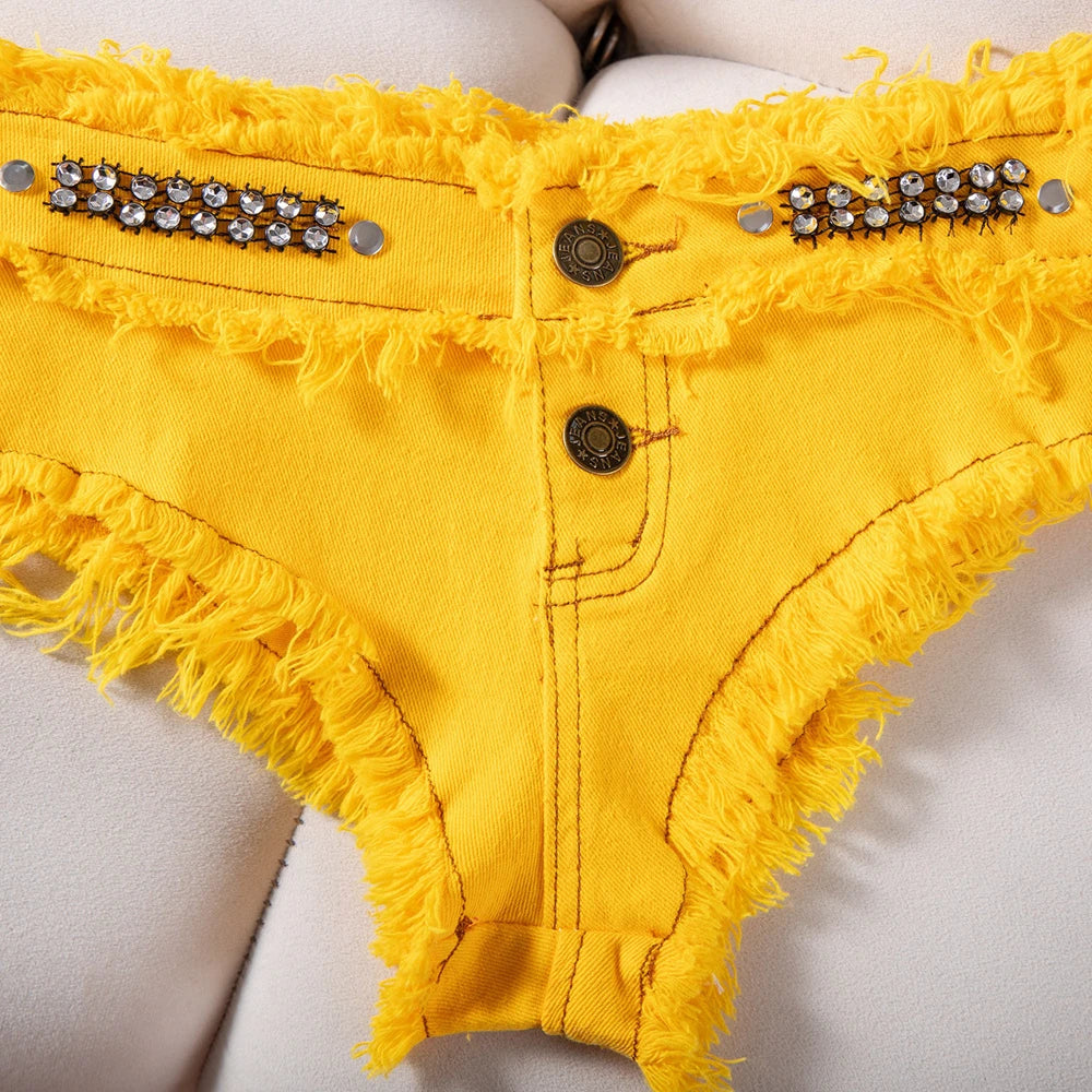 Womens Low Waist Denim Jeans Shorts Sexy Nightclub Mini Shorts Pants Jeans Slim Trend Young Ladies Disco Pole Dance Hotpants