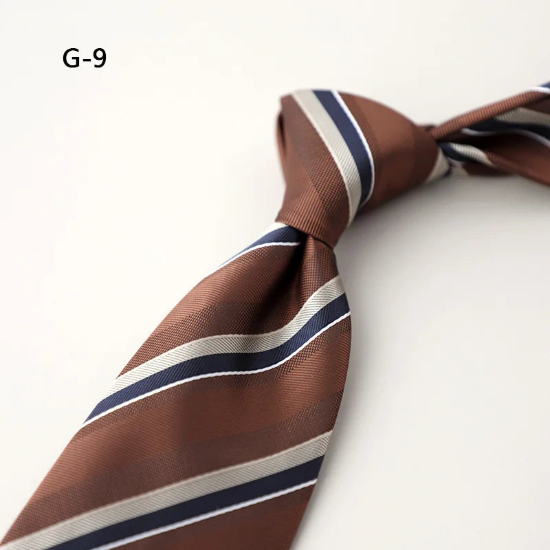 8CM Formal Striped Neckties For Men Suit Professional Gentleman Polyester Paisley Neck Tie Male Groomsman Wedding Party Cravat
