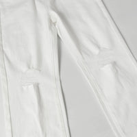 Mens White Jeans Pants Slim Fit Streetwear Distressed Black Denim Overalls Retro Y2k Solid Color Straight-leg Jeans Men Ripped