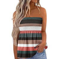 2022 Women Sexy Tube Top Summer Women Casual Tank Crop Tops Solid Color Elastic Design Backless Breathable Strapless Tops