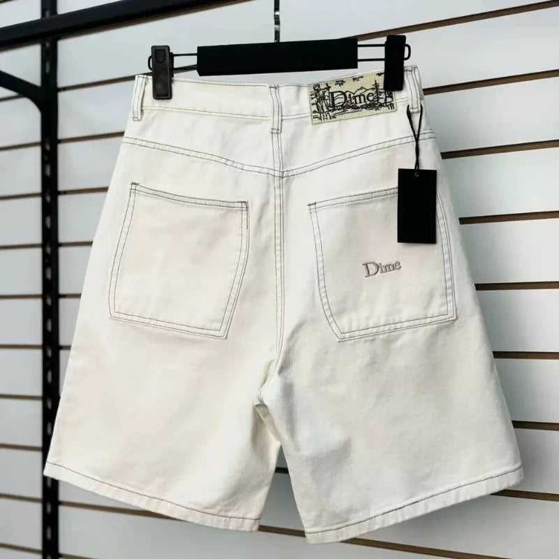 Embroidery men's jeans embroidered European and American letter decoration street style hip-hop gothic fashion pants