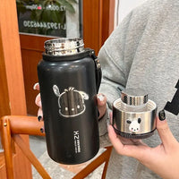 Gianxi Large Capacity Insulated Cup Portable Office Water Cup Girls' High Looks  Cute Couple Cup  Creative