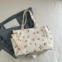 Ladies' shoulder bag, new corduroy hand-held large-capacity handbag, suitable for commuting, attending classes and traveling
