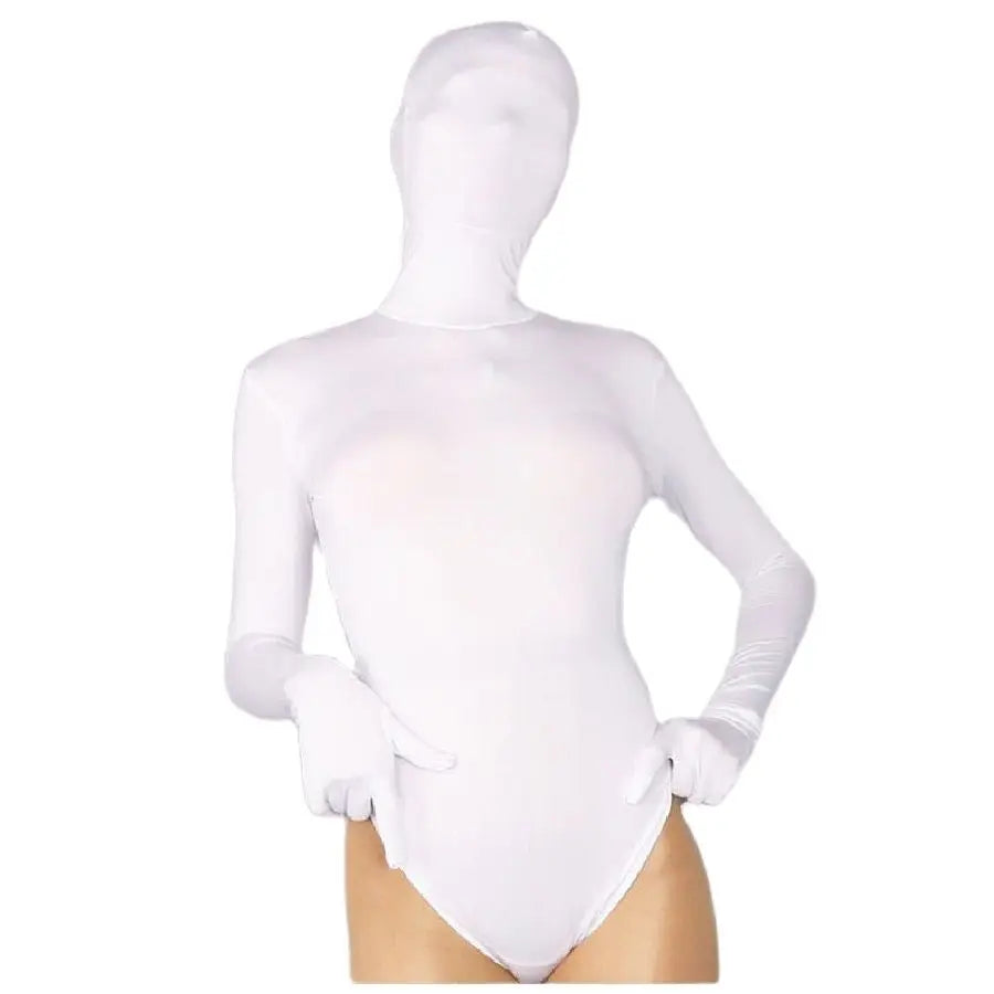 Half Pack Triangle High Elastic Tights Sexy Bodysuit Bodies Women Milk Silk Ultra-Thin Jumpsuit Open Buckle Crotch Club Onesies
