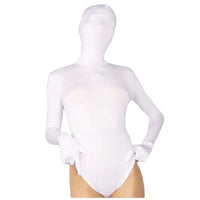 Half Pack Triangle High Elastic Tights Sexy Bodysuit Bodies Women Milk Silk Ultra-Thin Jumpsuit Open Buckle Crotch Club Onesies