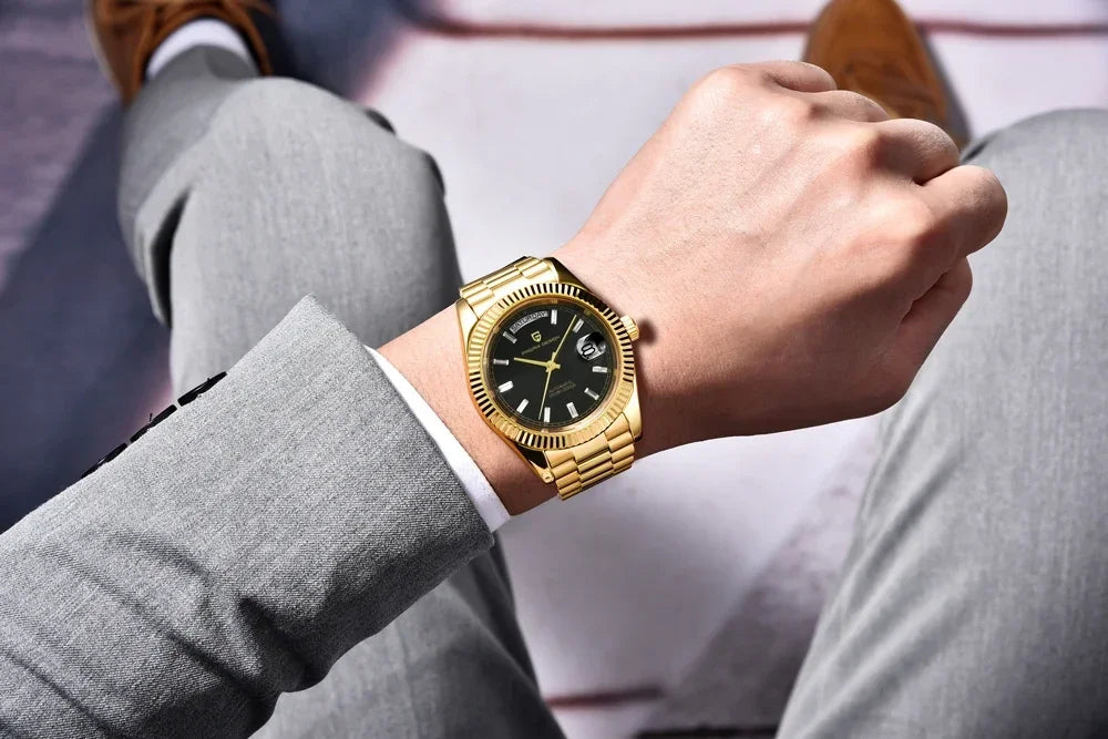 2025 New PAGANI DESIGN Luxury Men Mechanical Watches Rose Gold Automatic Watch For Men AR Sapphire Mirror Sports Clock Man Gifts