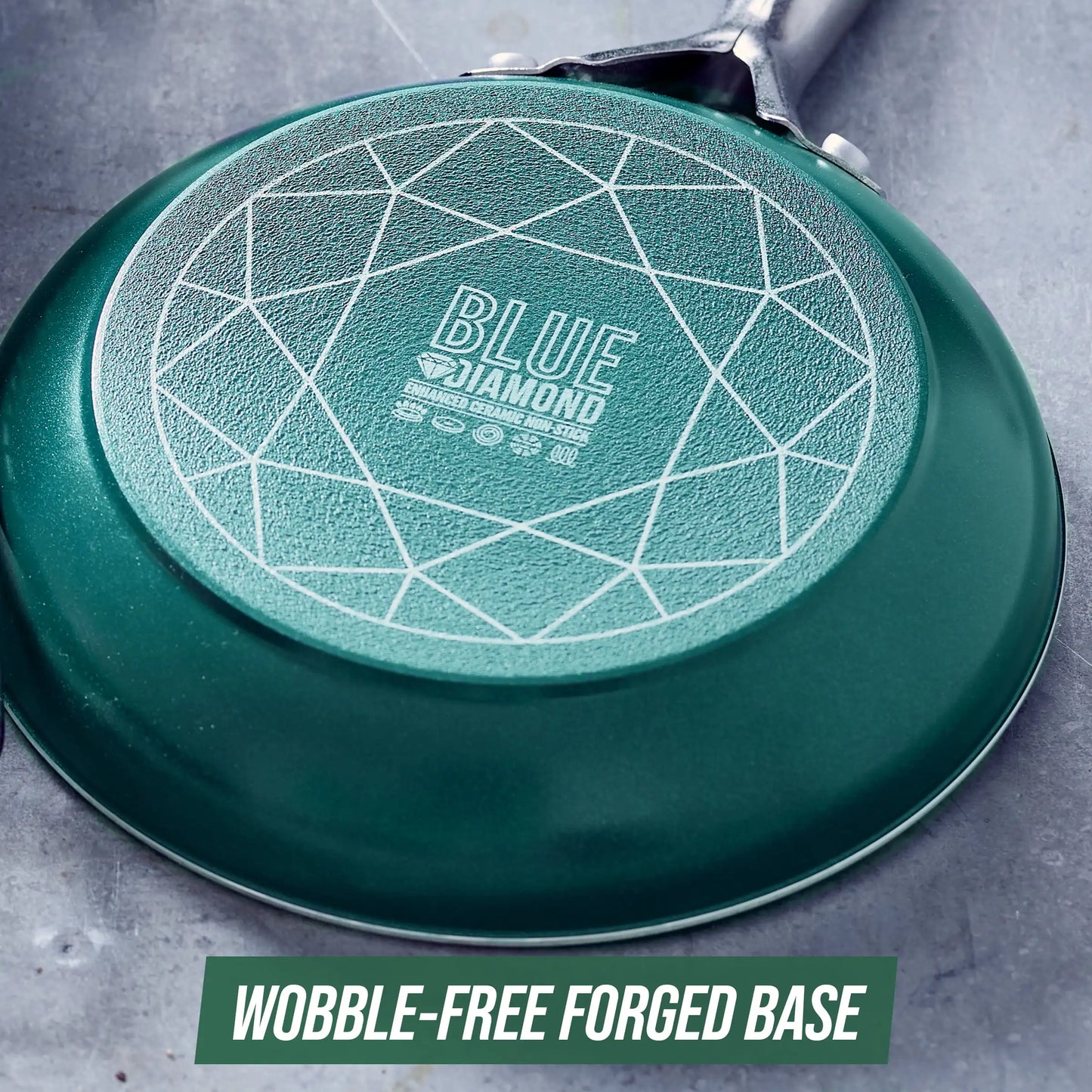 Blue Diamond 12-Piece Ceramic Non-Stick Cookware Set, Green
