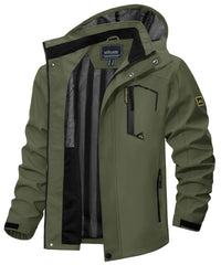 TACVASEN Spring Autumn Lightweight Jackets Mens Mesh Lined Waterproof Rain Jacket Outdoor Fishing Hiking Jacket Male Windbreaker