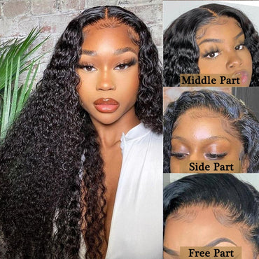 Karbalu HD Lace Frontal Wig Water Wave Lace Front Wig Brazilian Human Hair Wigs Wet And Wavy Curly Lace Front Human Hair Wigs