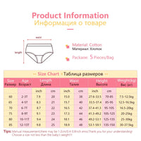5 Pcs/Box Children Underwear Girl Soft Cotton Girls Briefs Pants Cartoon Lovely Cat Kids Underpants Breathable Panties For Girls