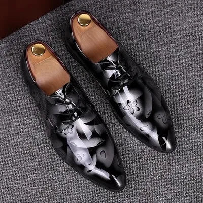 Men's Dress Shoes Patent Leather Business Shoes Pointed Toe Zapatos Hombre Oxfords Shoes For Men Sapatos Social Masculino