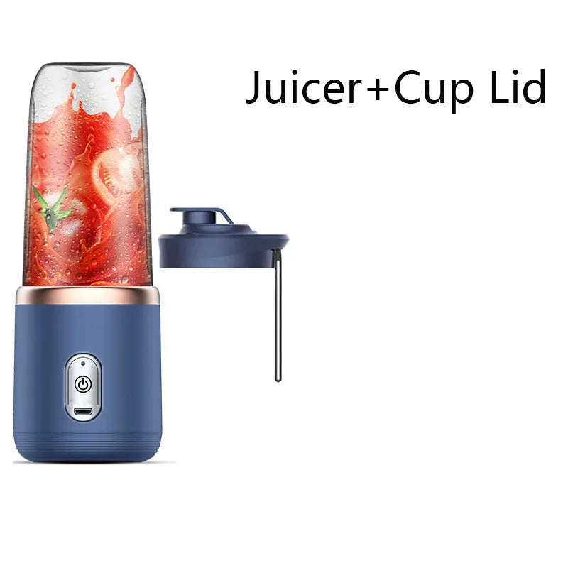 Portable Electric Juicer Cup USB Rechargeable Handheld Smoothie Blender Fruit Mixers Milkshake Maker Machine Food Grade Stirring