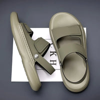 Sandals for Men 2025 New Summer Breathable Soft Bottom Casual Anti Slip Wear Beach Shoes Dual Purpose Driving Slippers Sandals