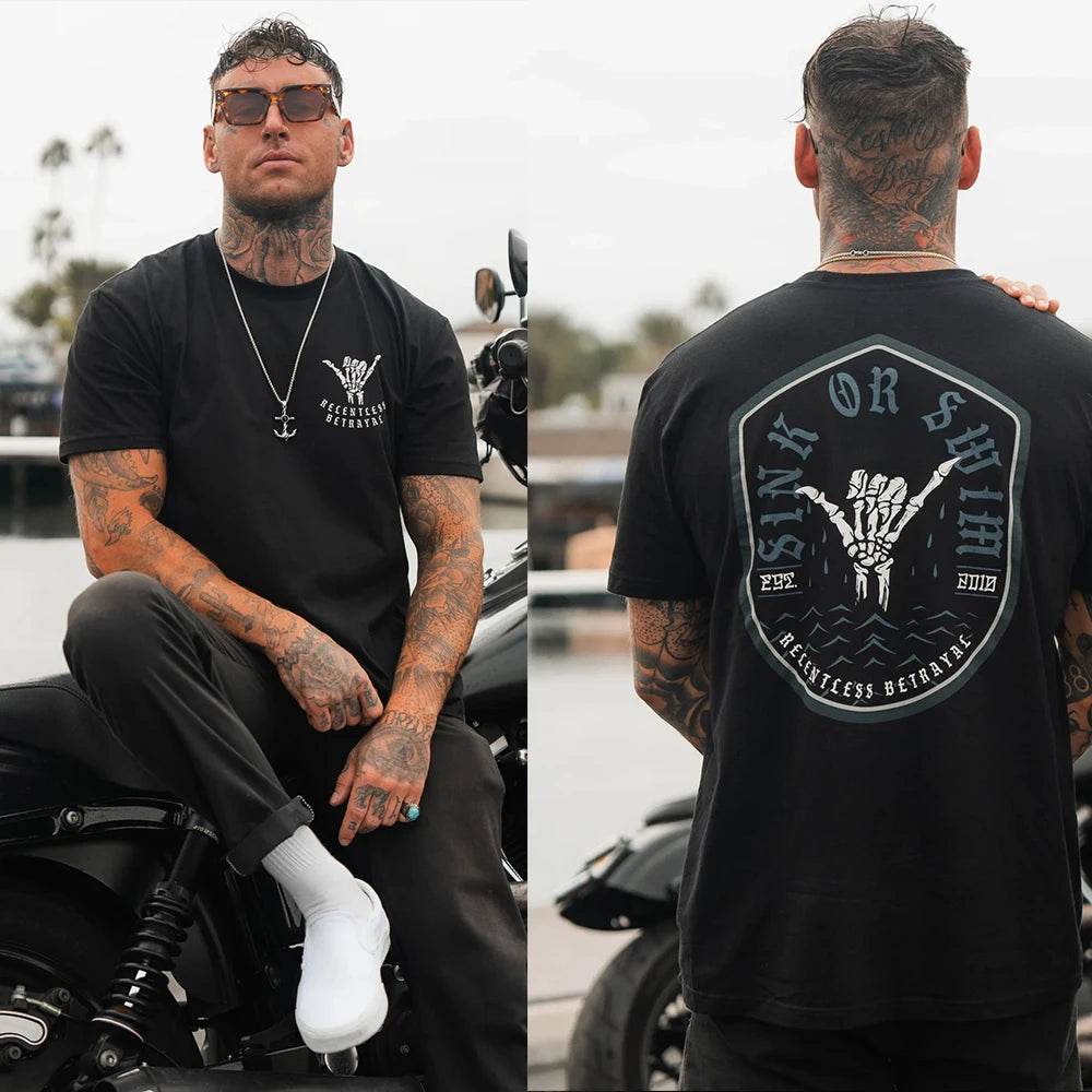 Mens T Shirt Men's Short Sleeve T-shirts Male T-shirt Essentials Clothes Cotton Tee Tops and Tees Gothic Clothing Man New Gym