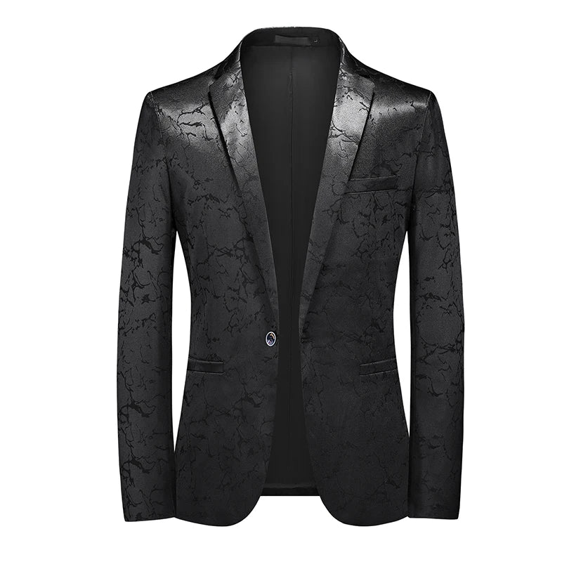 2026 New Men Business Social Suit Jacket Summer Male Single breasted Thin Dress Male Jacquard Blazers Coats