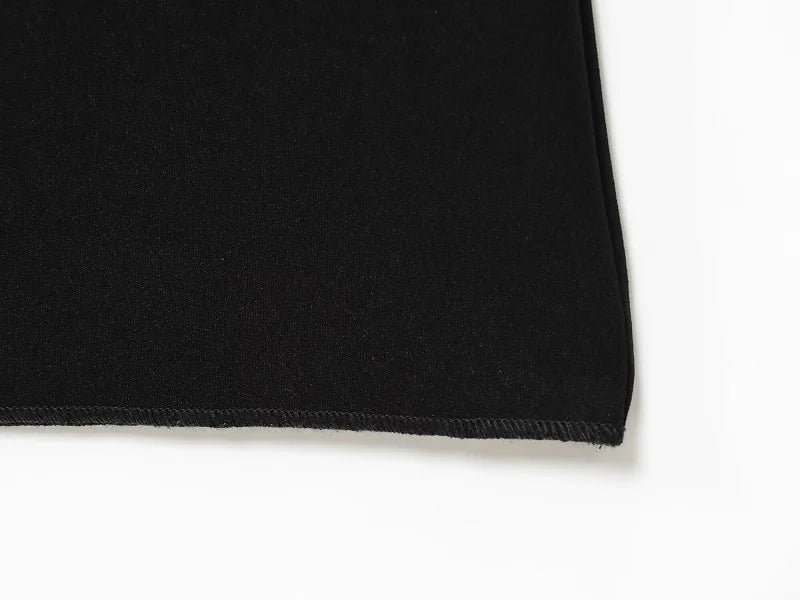 MUJER Black Flare Pants Sets for Women 2 Pieces High Waist Trousers Suits Woman Outfit off Shoulder Halter Top Female Lady Sets