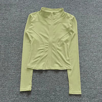 Women Sport Jacket Long Sleeve Shirt Workout Coat Gym Training Clothing Yoga Sportswear