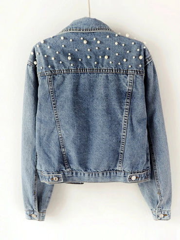 2025 Denim Coat Women Denim Coat Turn Down Collar Single Breasted Full Sleeve Jackets Loose Casual Regular Short Jacket