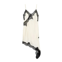 MUJER 2025 Lace Slip Dress Woman Black Backless Short Dresses for Women Asymmetric Party Women's Summer Dress Satin Sexy Dresses