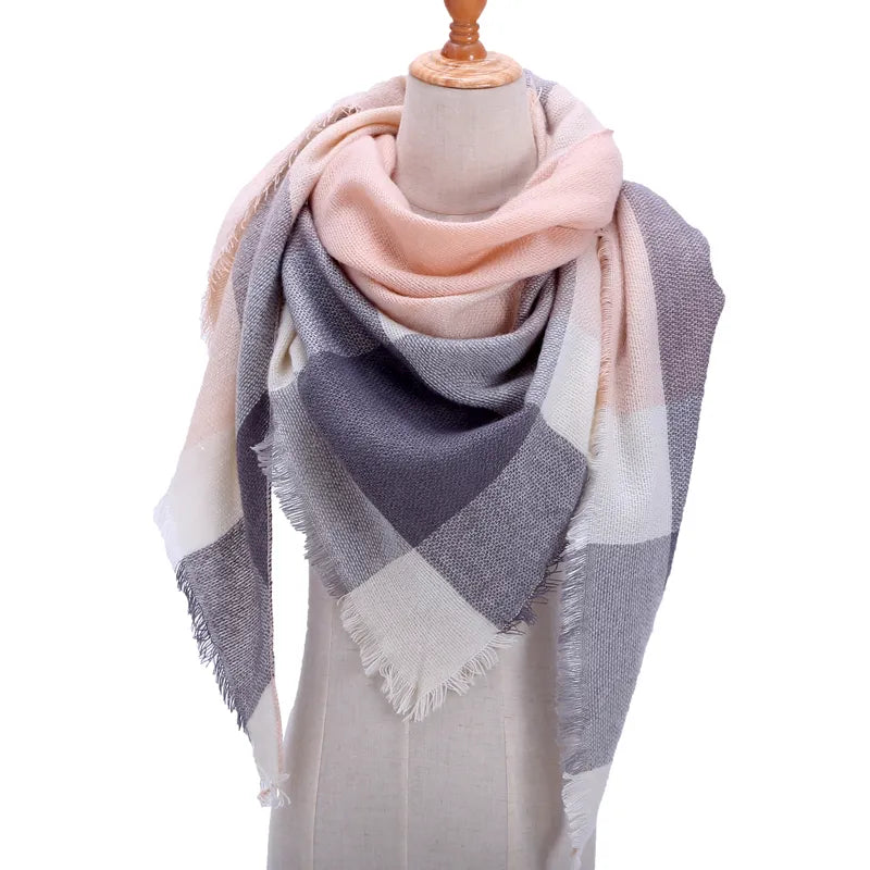 Designer 2022 Knitted Spring Winter Women Scarf Plaid Warm Cashmere Scarves Shawls Luxury Brand Neck Bandana Pashmina Lady Wrap