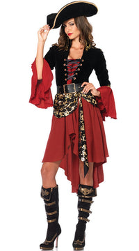 2023 Carnival Halloween Caribbean Pirates Costume Captain Huntress Clubwear Play Suit Cosplay Fancy Party Dress 20