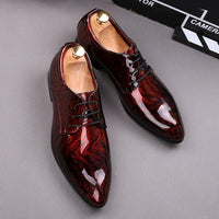 Men's Dress Shoes Patent Leather Business Shoes Pointed Toe Zapatos Hombre Oxfords Shoes For Men Sapatos Social Masculino