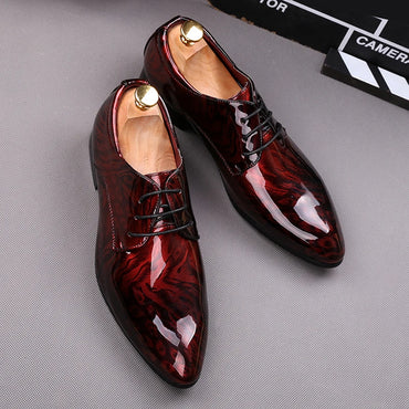 Men's Dress Shoes Patent Leather Business Shoes Pointed Toe Zapatos Hombre Oxfords Shoes For Men Sapatos Social Masculino