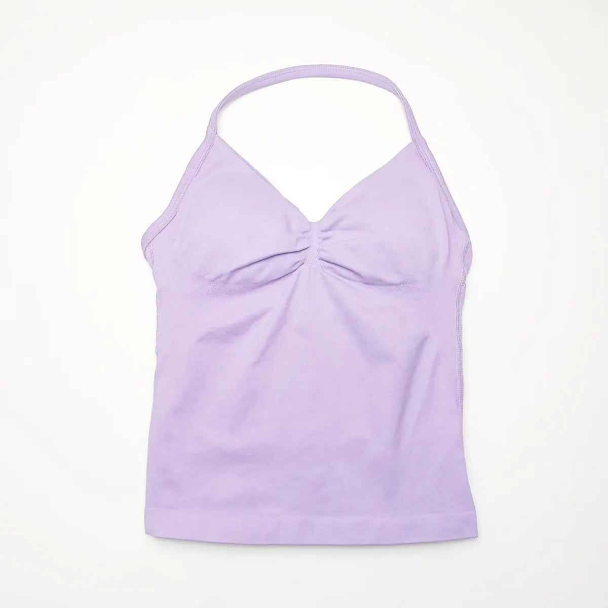 NCLAGEN Longline Strappy Top Sports Women's Yoga Vest With Built In Bra Fitness Top Gym Beautiful Back Running Workout Halter