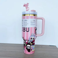 40oz stainless steel straw insulated cup 304 large capacity hot cup ice cup with handle elegant insulated coffee cup