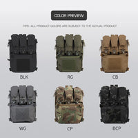 V5 FCPC Tactical Vest Backplate Supplement Sub-package Airsoft Triple Magazine Bags Hunting Vest Plate Carrier Accessories