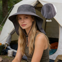 Women UPF50+ Sun Hat Neck Cover Wide Brim UV Protection Outdoor Hiking Fishing Beach Bucket Hat Cycling hat Fishing hat