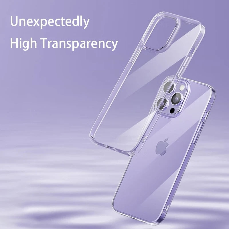 Clear Phone Case for iPhone 13 14 Pro Max 12 Mini 7 8 Plus Soft TPU Ultra-thin Back Cover Case for iPhone 11 PRO X XR XS MAX SE