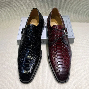 Men's Classic Cow Leather Brogue Shoes Lace-Up Pointed Toe Breathable High-Quality Footwear Sizes 39-46