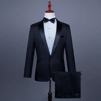 2025 New Black and White Hot Diamond Suits for Men 2-piece,Male Group Chorus/Singer Host/Anchor Dress Performance MC Blazer+Pant
