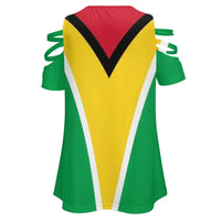 Guyana National Flag Women Zipper Sexy Printed Vintage T Shirts Tops Full Print T-Shirt Guyana Guyanese Guyana Flag Caribbean